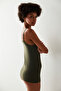 قميص داخلي صغير بياقة دانتيل كاكي - 4