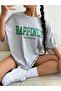 Women's Happiness Printed Oversize Tshirt