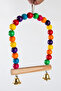 Parrot Swing Stand - Wooden and Beaded Toy - 4