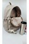 luxury Crinkle Fabric - High School Junior High School Backpack, Bergamo with Keychain Gift