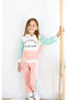 Girl's 3 Thread Thick Fabric Pieced Model Tracksuit Set - 7