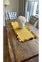 Aura Cotton Stain-Resistant Vintage Full Ruffle Mustard Runner - 6