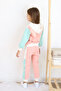 Girl's 3 Thread Thick Fabric Pieced Model Tracksuit Set - 4