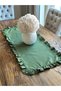 Aura Cotton Stain-Resistant Vintage Full Ruffle Khaki Green Runner - 5