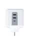 مقبس حماية حراري للأطفال - مقاوم للحرارة، 3 مقابس، 3xUSB، 1xTYPE-C - 2