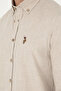 Men's Beige Long Sleeve Basic Shirt 50293980 -Vr011 - 7