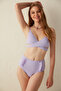Lilac Basic Wrappy Bikini Top - 2