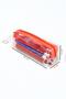 Quality Pvc Transparent Pen Holder with Orange Zipper Makeup Bag Pencil Case - 5