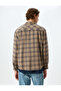 Long Sleeve Pocket Cotton Blended Lumberjack Shirt - 4