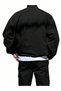 3 Thread Colorado Half-Zip Sweatshirt - Black Printed Oversize Stand Collar - 2