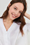 Optical White Bridal Pure Satin SS Shirt and Shorts Pajama Set - 3