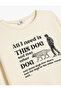 Sweatshirt with Dog Print, Crew Neck, Long Sleeves, Embossed - 3