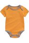 Baby Bodysuit for Girls and Boys Short Sleeve 4 Pieces in Package, (Cute Bear Orange) 6 MONTHS - 5