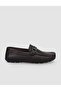 100% Genuine Leather Brown Buckle Men's Loafer
