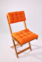 Bistro Kitchen Garden Chair Cushion with Backrest Orange (Cushion and Back Cushion)