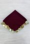 Burgundy Gold Chiffon Halay Handkerchief 5 Pieces, Bride Groom Wedding Henna Circumcision Engagement Bride - 3