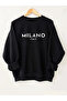 Milano Printed Unisex Raised Oversize Crew Neck Sweatshirt - 4