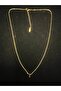 Women's Gold Color Chain Letter Necklace - 2