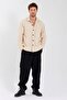 Beige Thick Winter Fleece Shirt - 2