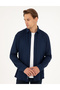 Navy Blue Slim Fit Knitted Shirt 50293240-Vr033 - 3