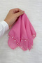 Pink Chiffon Bride Groom Handkerchief, Wedding Halay Bridesmaid Bride Party Henna Engagement Circumcision Gift, 5 Pieces - 3