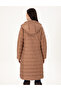 Brown Hooded Quilted Coat 50297299-Vr015 - 5