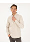 Beige Slim Fit Long Sleeve Shirt 50297998 -Vr011 - 3