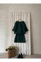 Emerald Green Short Stamp Blouse-Skirt Set (Bluz-Skirt) - 4