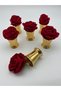 6-Piece Gold Presentation Rose Bucket, Coffee Presentation, Rose Bucket for Groom's Coffee Set (Without Flowers) - 6