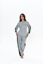 Women's Round Neck Stripe Detailed Home Wear - 3