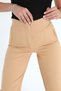 High Waist Atlas Fabric Trousers - Mink - 4