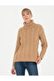 Beige Regular Fit Turtleneck Sweater 50276220-Vr011