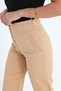 High Waist Atlas Fabric Trousers - Mink - 5