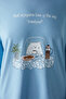 Cat Printed Blue Pajama Set - 5