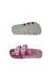 Girl's Fuchsia-Pink Princess Figured Double Buckle Non-Slip Sole Daily Slippers Gzrr101-99 - 5