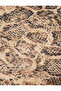 Slim Fit Crew Neck Long Sleeve Snake Skin Printed Crop T-Shirt - 6