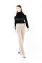 High Waist Pipe Leg Maxi Length Trousers