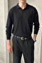 Men's Cotton Polo Collar Oversize Knitwear Sweater - 3