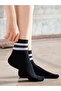 3 Pack Unisex Quality Fashion Black and White Striped College Socks - 3