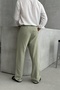 Men's Elastic Waist Baggy Fit Linen Trousers - 3