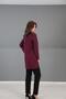 O-Neck Long Sleeve Blouse- Plum - 4