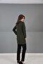 O-Neck Long Sleeve Blouse- Khaki - 6
