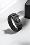 Paracord Survival Black Color Bracelet with 12 Features Thermometer