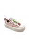 Foershadow High-Top Pink Sneaker Sports Shoes with Emoji and Stone Detail