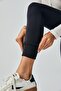 Women's Black Modal Fabric High Waist Ribbed Soft Leggings 28285 - 2