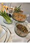 Cut Crystal Glass Salad Bowl - Presentation Bowl / Line Decor - 3