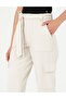 Cream Linen Blend Jogger Fit Canvas Pants 50263722-Vr071 - 6