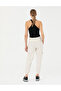 Cream Linen Blend Jogger Fit Canvas Pants 50263722-Vr071 - 4