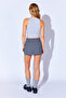 Gray Melange Poly Viscose Double Belted Luxury Quality Woven Short Skirt Ek100299157 - 6