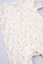 Baby Cotton Short Sleeve Shorts Jumpsuit Giraffe Cream - 3
